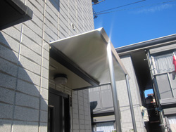 ステンレス庇工事