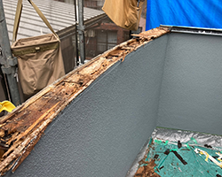 笠木巻き板金工事(ガルバリウム鋼板）2