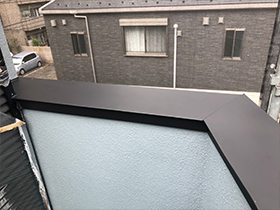 笠木巻き板金工事(ガルバリウム鋼板）