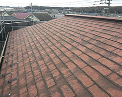 コロニアル屋根から横葺き板金屋根へのリフォーム1