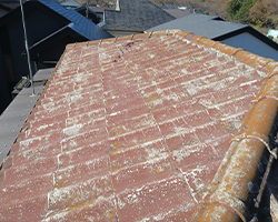 かわらU屋根から横葺き板金屋根へのリフォーム1