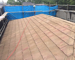 かわらU屋根から横葺き板金屋根へのリフォーム2