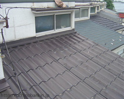 かわらＵ屋根から縦葺き板金屋根へのリフォーム1