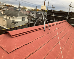 コロニアル棟板金交換工事1