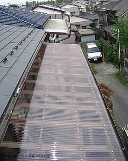 ポリカーボネート波板屋根工事2